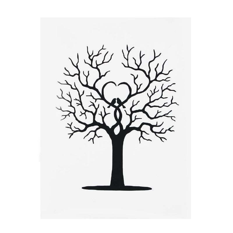 Otisak Prsta Palca Diy Drvo Vjenčanje Potpis Knjiga Gostiju Platno Prijava Dekoracije Drvca