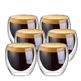 Set Šalica Za Espresso 80 Ml 2.7 Oz S Toplinskom Izolacijom S Dvostrukim Stijenkama