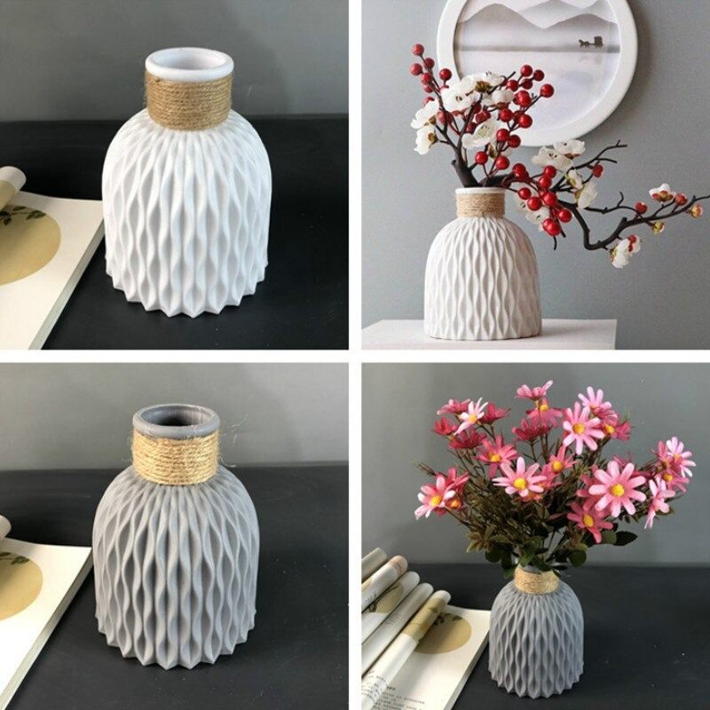 Vaza Za Cvijeće Dekoracija Kućna Plastična Imitacija Keramike