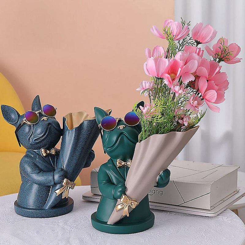 Vaza Za Cvijeće Kip Francuskog Buldoga