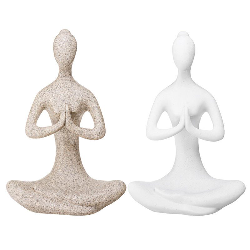 Yoga Lady Ornament Figurice Kućni Unutarnji Vanjski Vrtni Ukrasi Budistički Kip Kreativni Dar