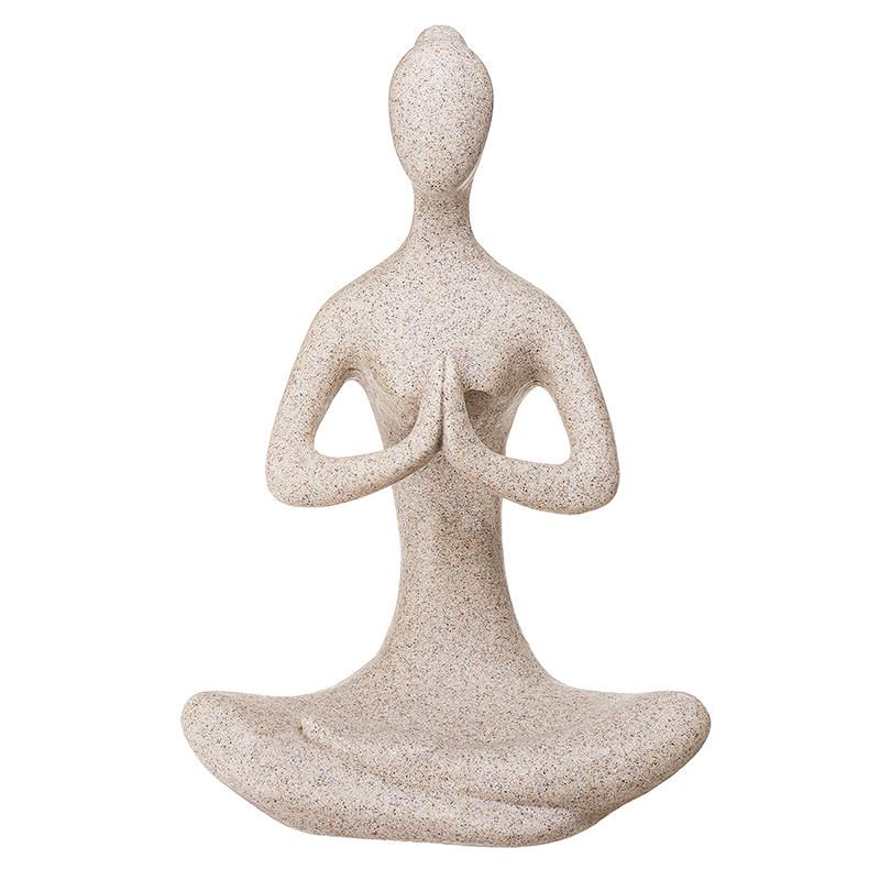 Yoga Lady Ornament Figurice Kućni Unutarnji Vanjski Vrtni Ukrasi Budistički Kip Kreativni Dar
