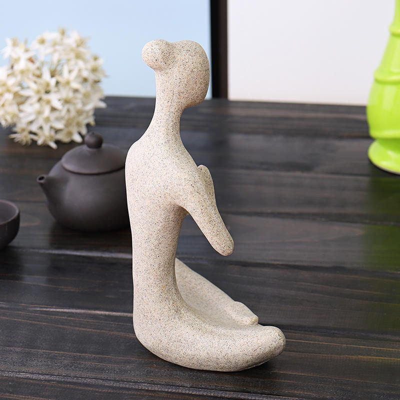 Yoga Lady Ornament Figurice Kućni Unutarnji Vanjski Vrtni Ukrasi Budistički Kip Kreativni Dar