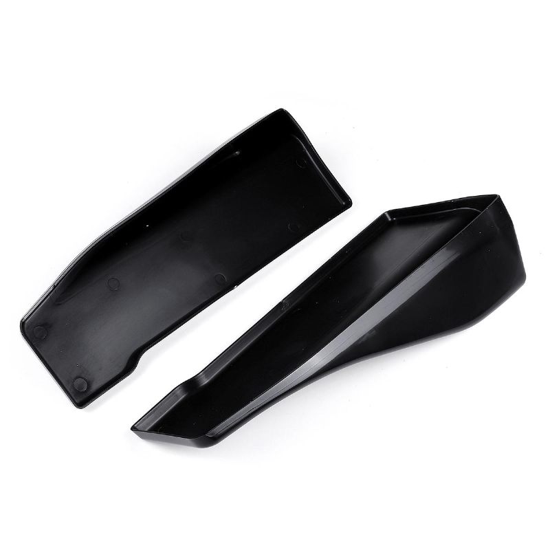 2pcs 35cm Crne Univerzalne Bočne Suknje Automobila Stražnji Branik Winglet Pregače S Razdjelnikom Za Usne