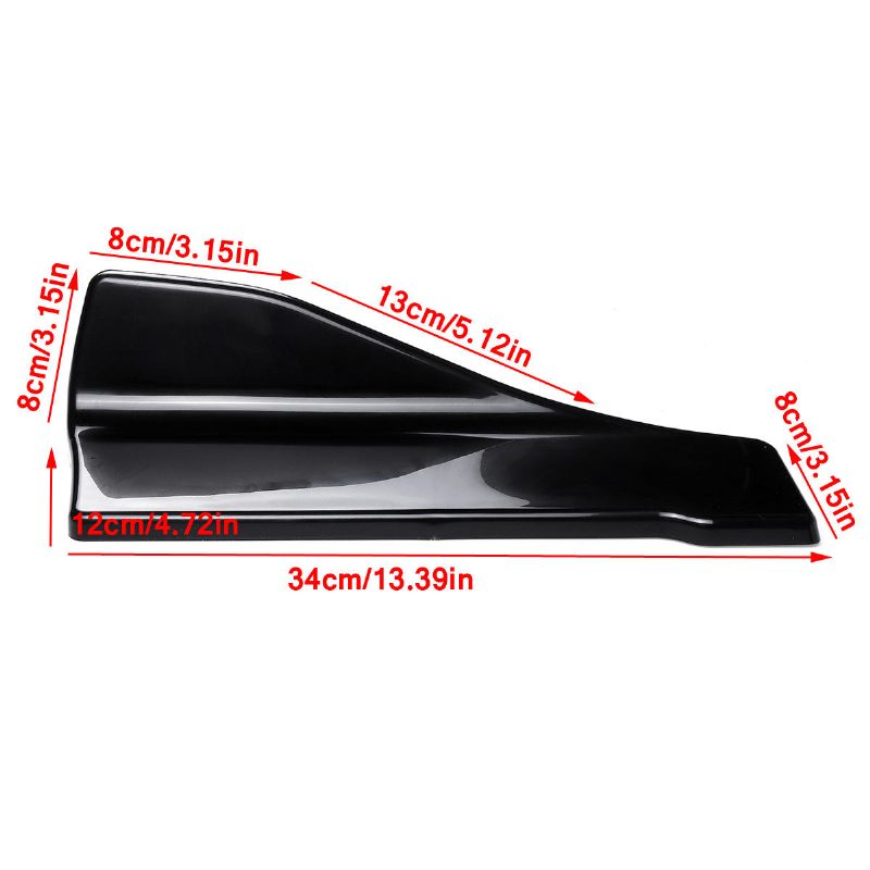 2pcs 35cm Crne Univerzalne Bočne Suknje Automobila Stražnji Branik Winglet Pregače S Razdjelnikom Za Usne