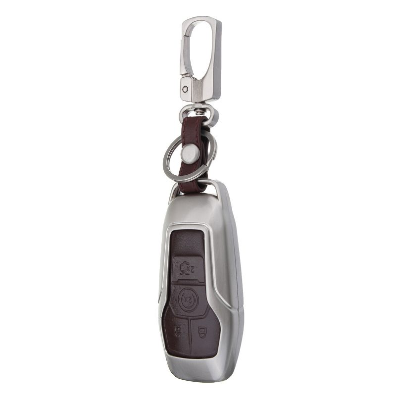 Alloy Smart Remote Key Shell Pu Kožna Torbica Za Ford Lincoln 4/5 Gumb