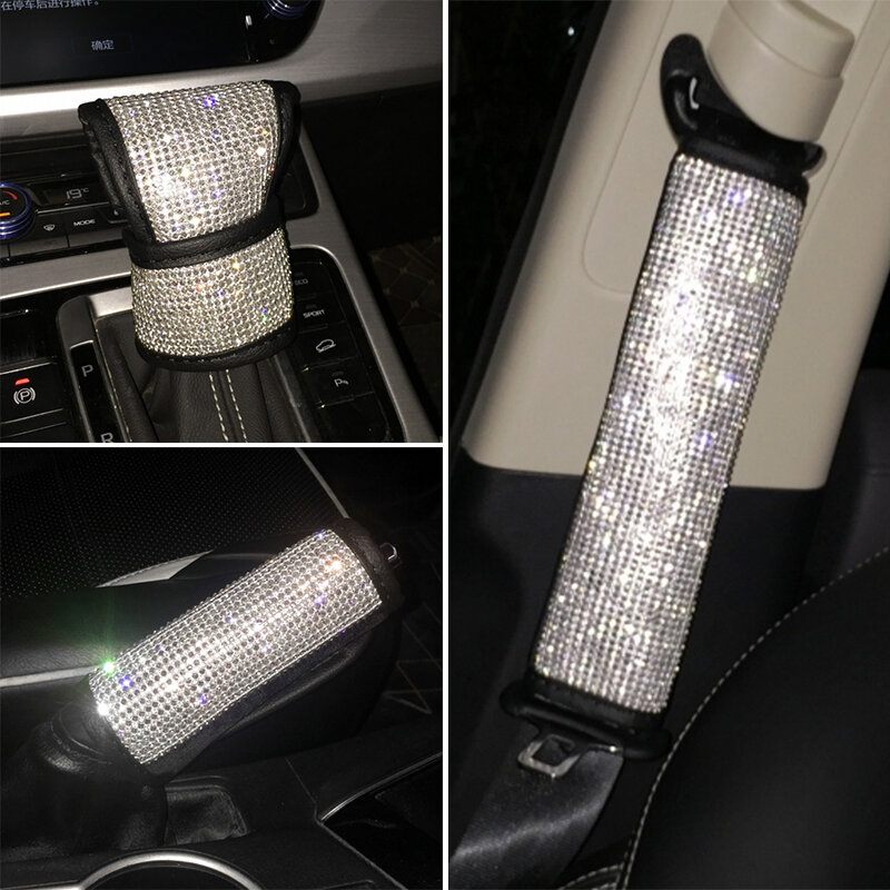 Ručica Mjenjača Automobila Ručna Kočnica Poklopac Sigurnosnog Pojasa Bling Crystal Gear Auto Interior Decor