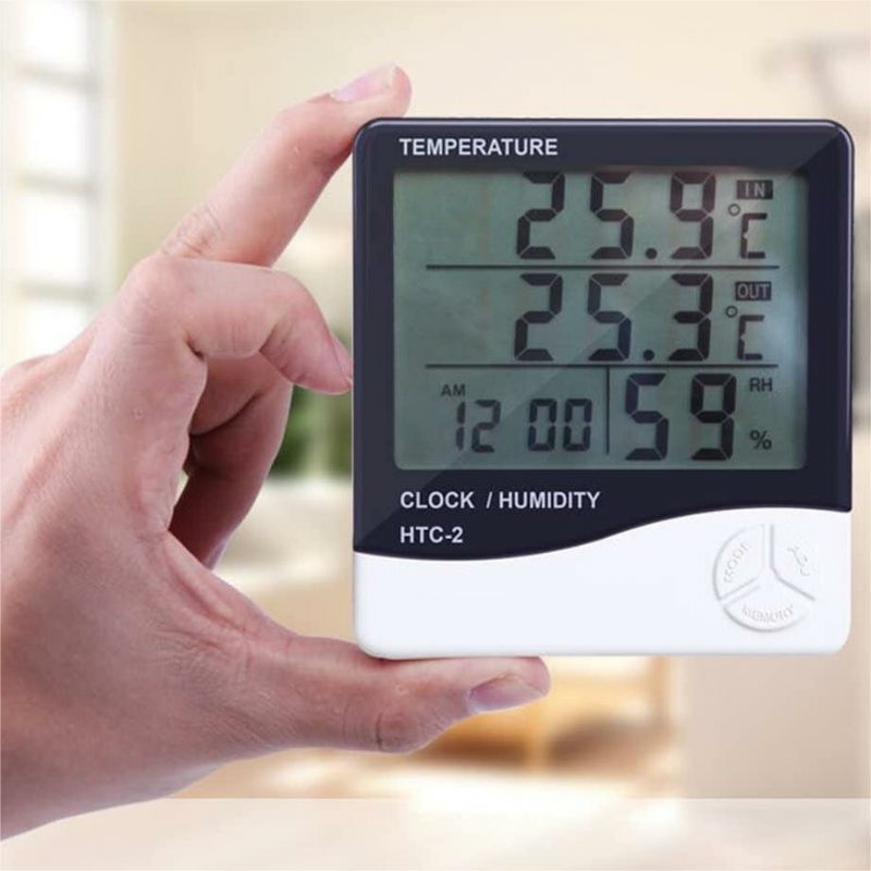 Digitalni Higrometar Lcd Temperatura Vlažnost 3m Kabel Sonde Veliki Zaslon