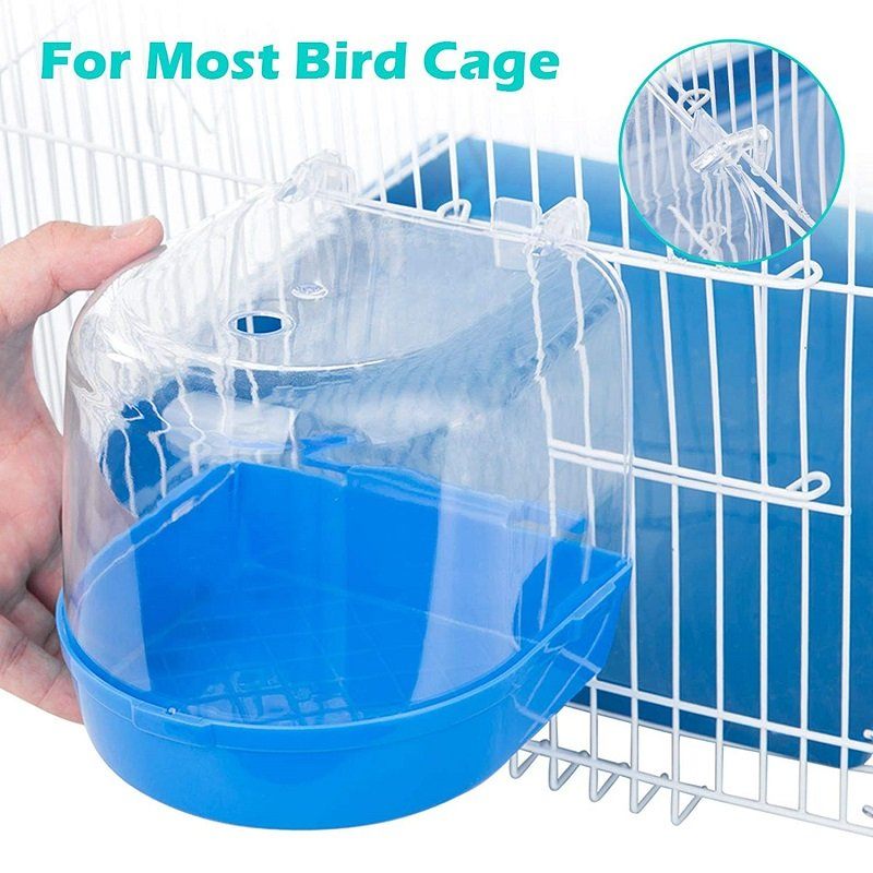 Prozirna Plastična Viseća Kutija Za Čišćenje Kade Za Ptice