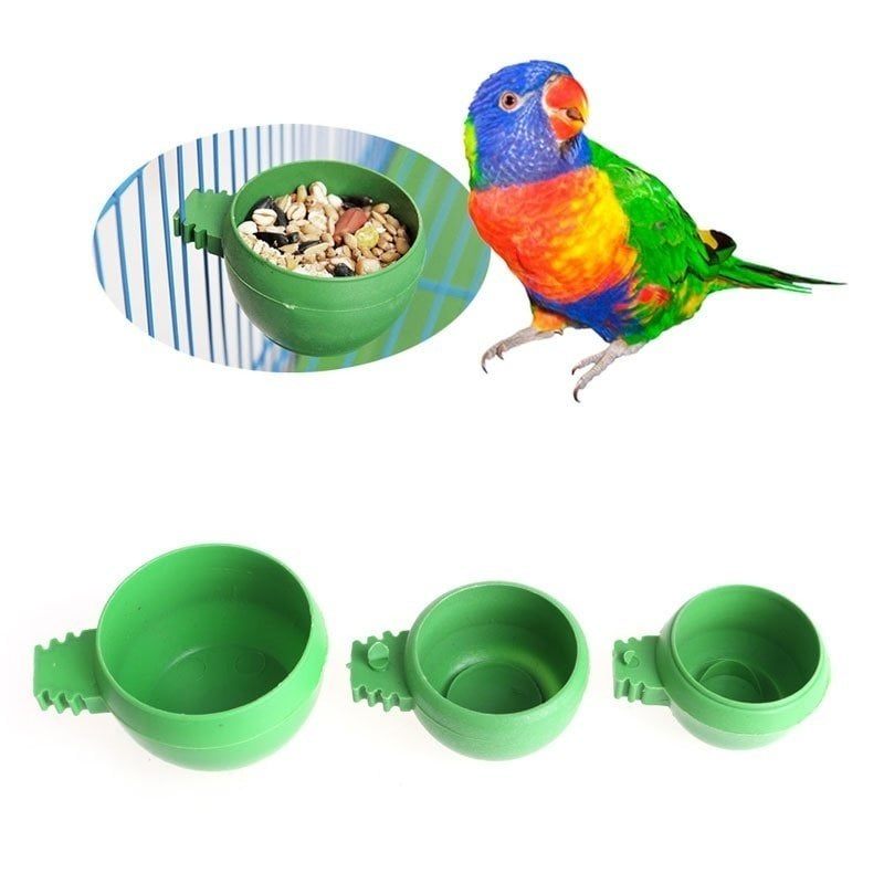 Set Posuda Za Hranjenje Ptica Hrana Voda Plastični Kavez Set Od 3 Komada