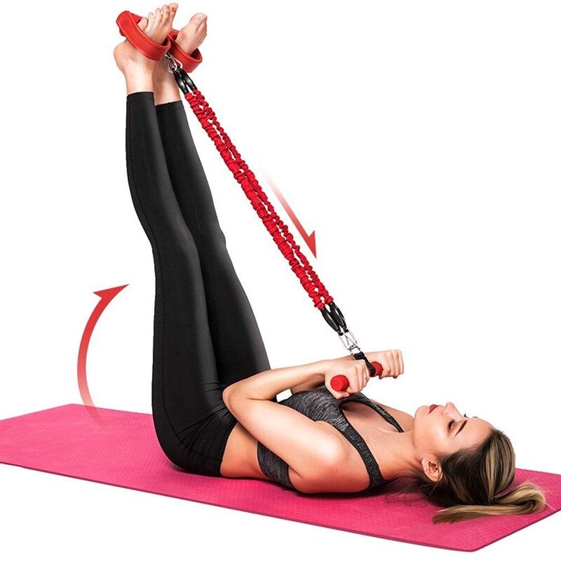 120cm Yoga Pull Rope Tube Pilates Otporna Traka Izrađena Od Ekološki Prihvatljive Pjene + Visoko Elastična Lateks Cijev Sport Fitness Gym Rally Alat Za Struk