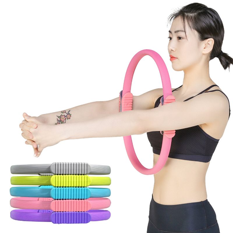 38cm Dvostruki Rukohvat Pilates Prsten Kružni Set Kompleta Za Oblikovanje Tijela Sport Fitness Vježbe Yoga Set