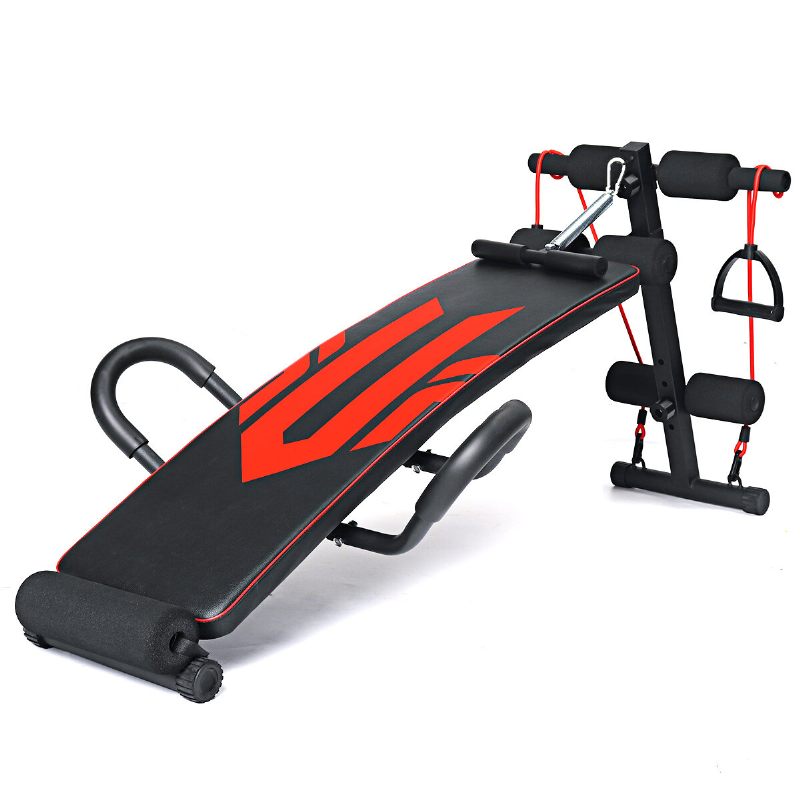 Geemax Sb-02 Podesiva Klupa Za Sjedenje S Konopcem Za Fitness Opruga Booster Nasloni Za Ruke Za Sklekove Za Produženje Leđa Kućni Fitnes Sport Sprava Za Trbušni Trening