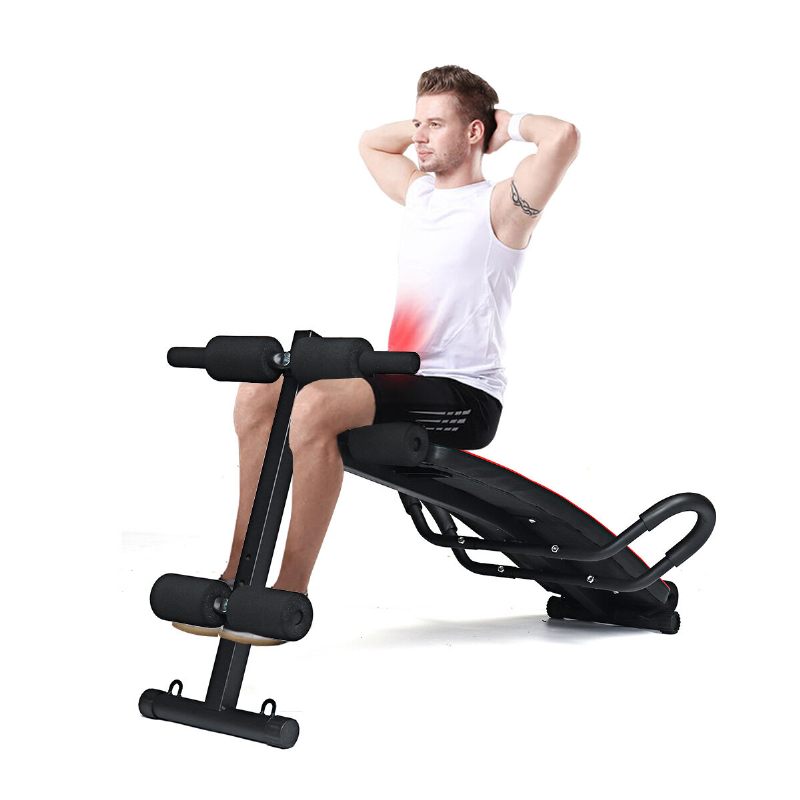 Geemax Sb-02 Podesiva Klupa Za Sjedenje S Konopcem Za Fitness Opruga Booster Nasloni Za Ruke Za Sklekove Za Produženje Leđa Kućni Fitnes Sport Sprava Za Trbušni Trening