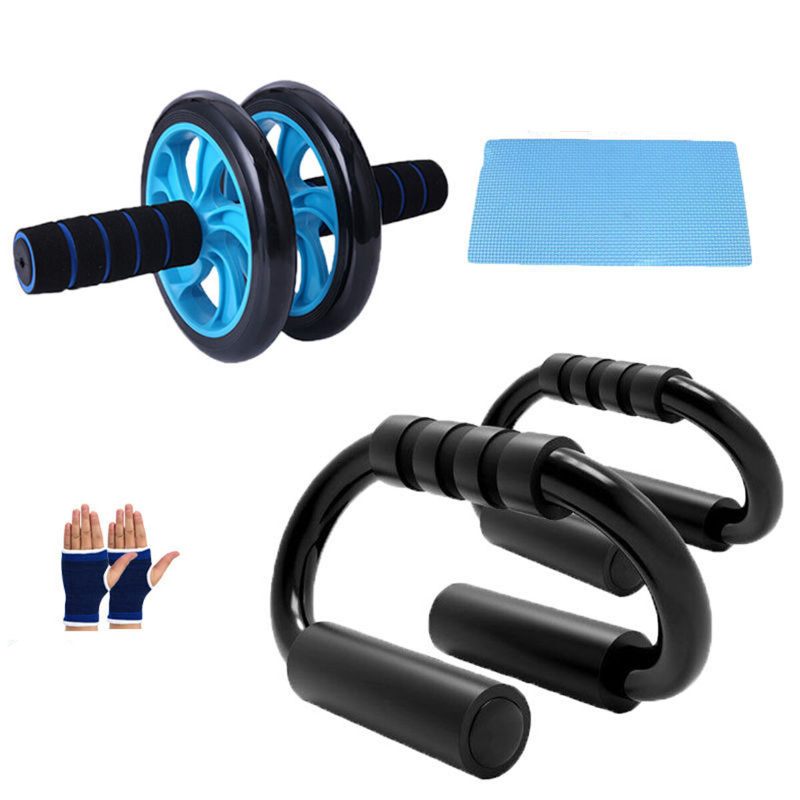 Home Fitness Set Za Vježbanje Snage Kotač Za Trbušne Mišiće Push Up Stand Rukavice Hvataljka Za Ruke Uže Za Skakanje