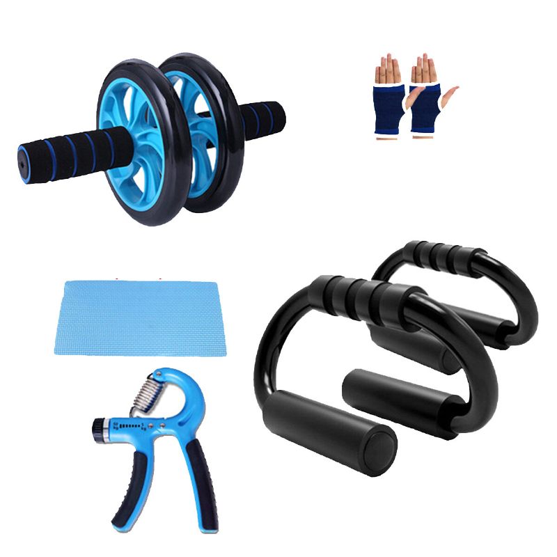 Home Fitness Set Za Vježbanje Snage Kotač Za Trbušne Mišiće Push Up Stand Rukavice Hvataljka Za Ruke Uže Za Skakanje