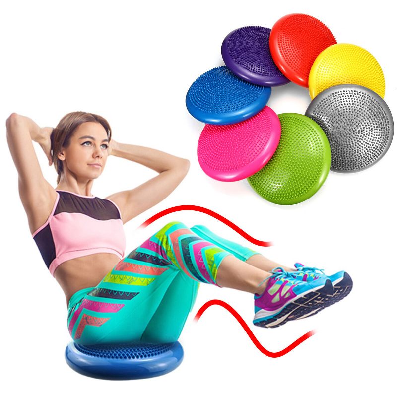 Yoga Balance Board Fitness Body Stability Disc S Ručnom Pumpom