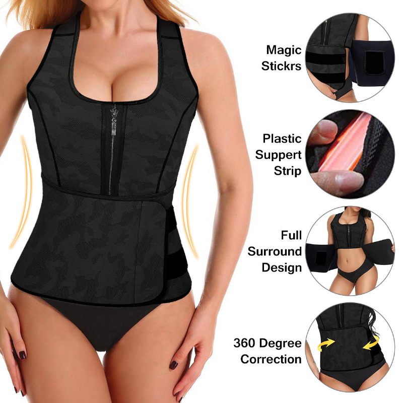 Žensko Odijelo Za Saunu Znojenje Body Shaper Muški Prsluk Termo Neoprenska Trenerka Za Mršavljenje Struka Crna