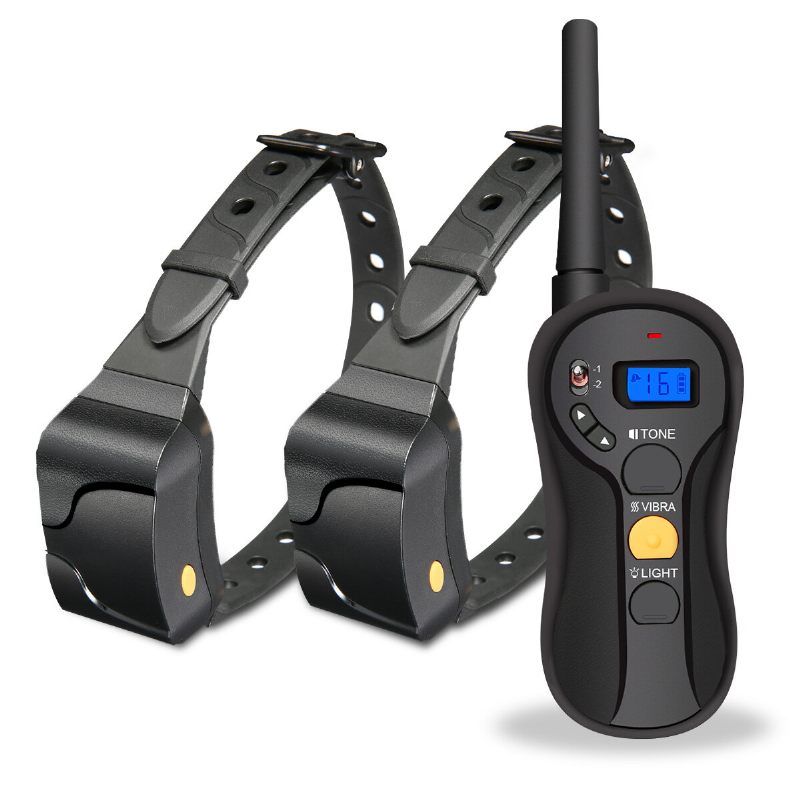 2x Focuspet Lcd Električni Daljinski Dog Shock Bark Collar Trainer Training Ipx7