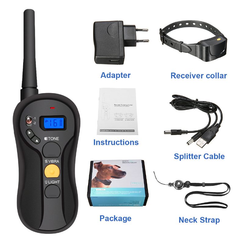 2x Focuspet Lcd Električni Daljinski Dog Shock Bark Collar Trainer Training Ipx7