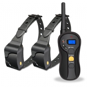 2x Focuspet Lcd Električni Daljinski Dog Shock Bark Collar Trainer Training Ipx7