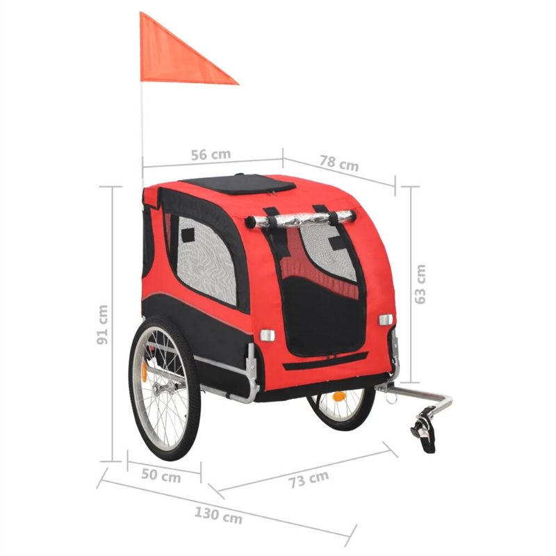 Eu Pet Bike Trailer 91765 Nosiljka Za Pse I Kućne Ljubimce S Izdržljivim Okvirom Prozračna Zaštitna Mreža Kolica Za Jednostavna Montaža Čvrsti Ležaj