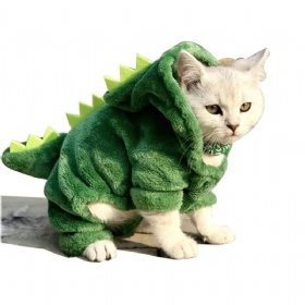 Kostim Mačke Dinosaura Topla Plišana Majica S Kapuljačom