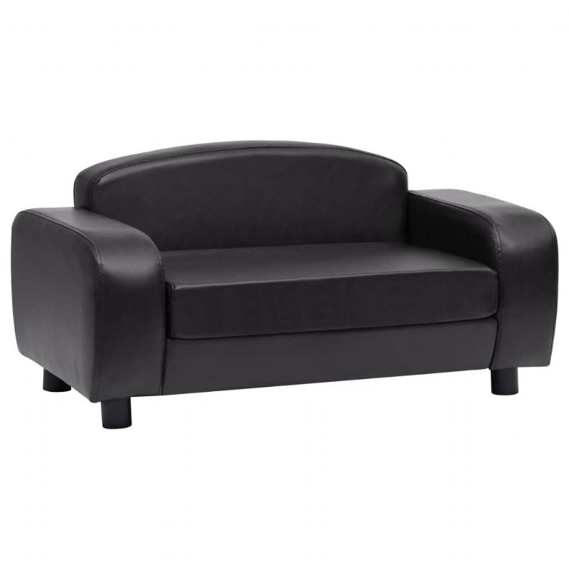 Sofa Za Pse Crna 31.5" X 19.7" X 15.7" Od Umjetne Kože