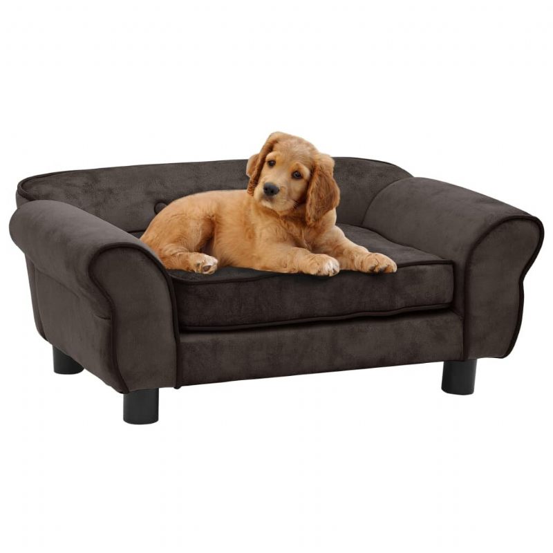 Sofa Za Pse Smeđa 28.3"x17.7"x11.8" Pliš