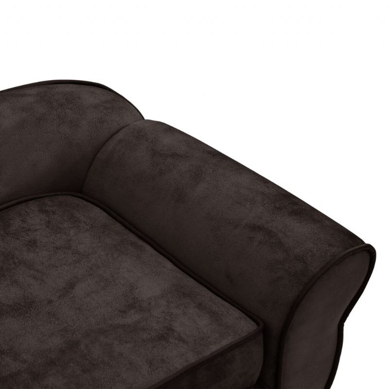 Sofa Za Pse Smeđa 28.3"x17.7"x11.8" Pliš