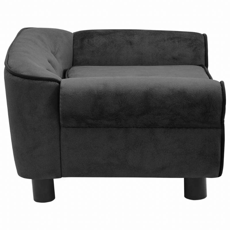 Sofa Za Pse Tamno Siva 28.3" X 17.7" X 11.8" Pliš