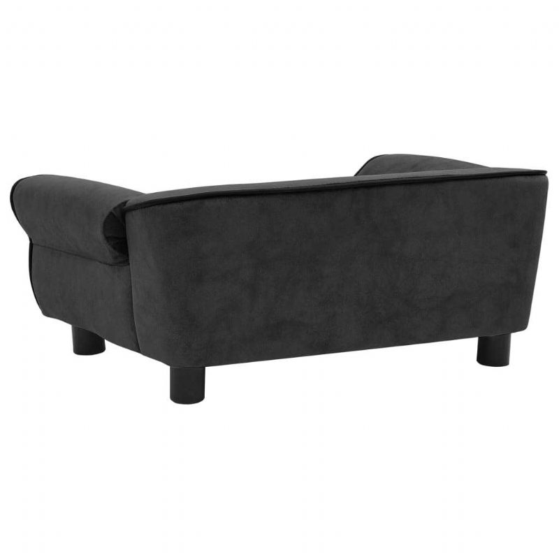 Sofa Za Pse Tamno Siva 28.3" X 17.7" X 11.8" Pliš