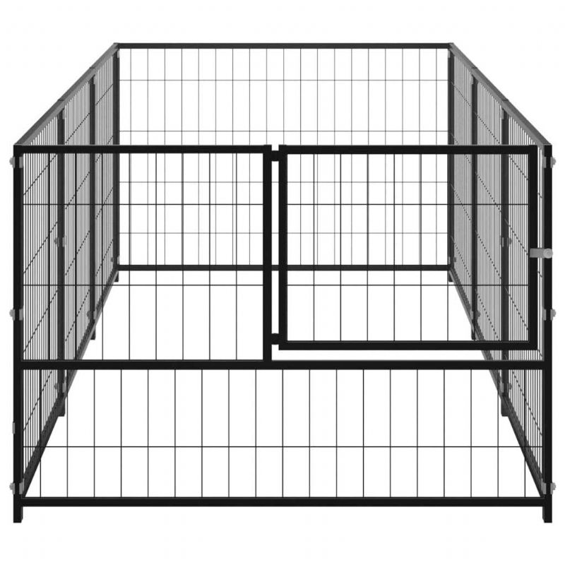 Uzgajivačnica Za Pse Crna 32.3 Ft² Čelik