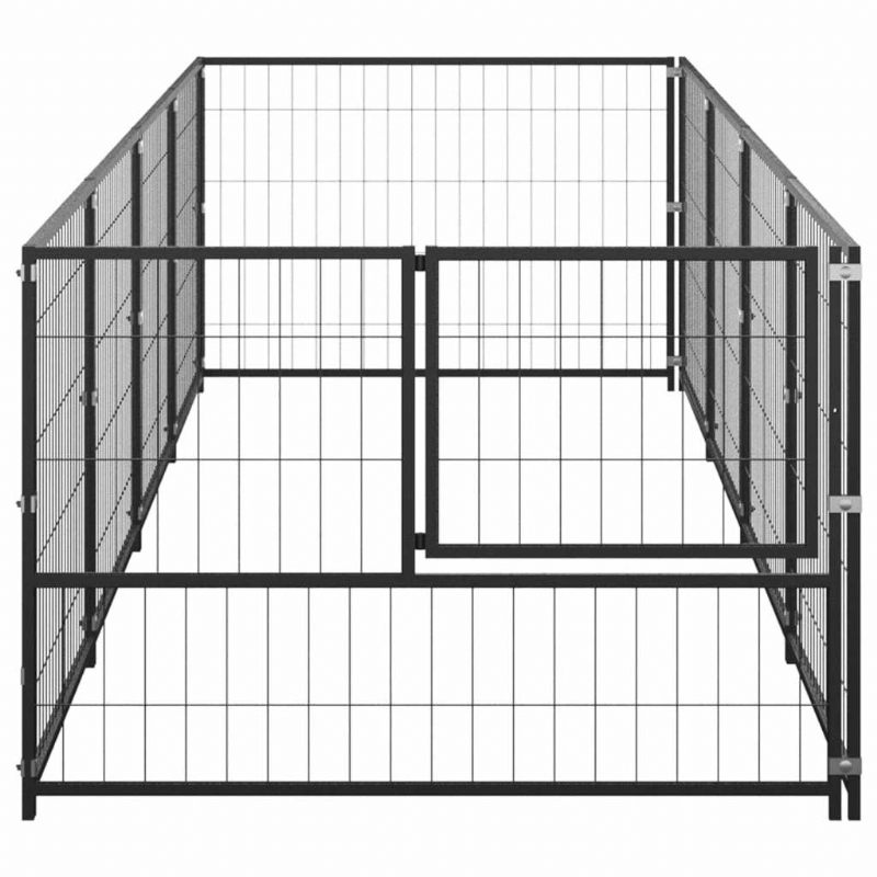 Uzgajivačnica Za Pse Crna 43.1 Ft² Čelik