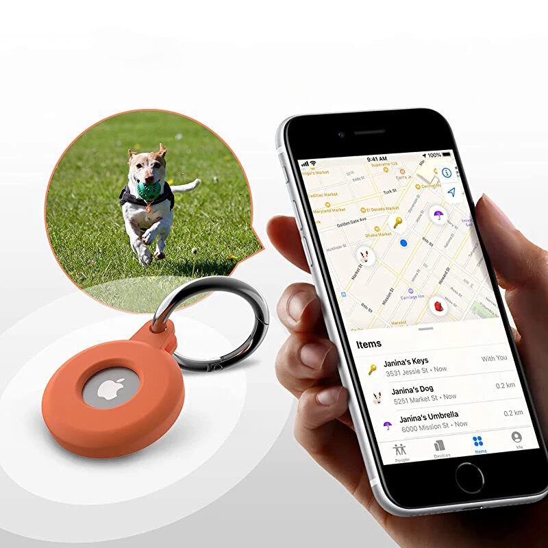 Za Apple Airtags Zaštitna Navlaka Od Tekućeg Silikona Za Locator Tracker Anti-lost Device Keychain Za