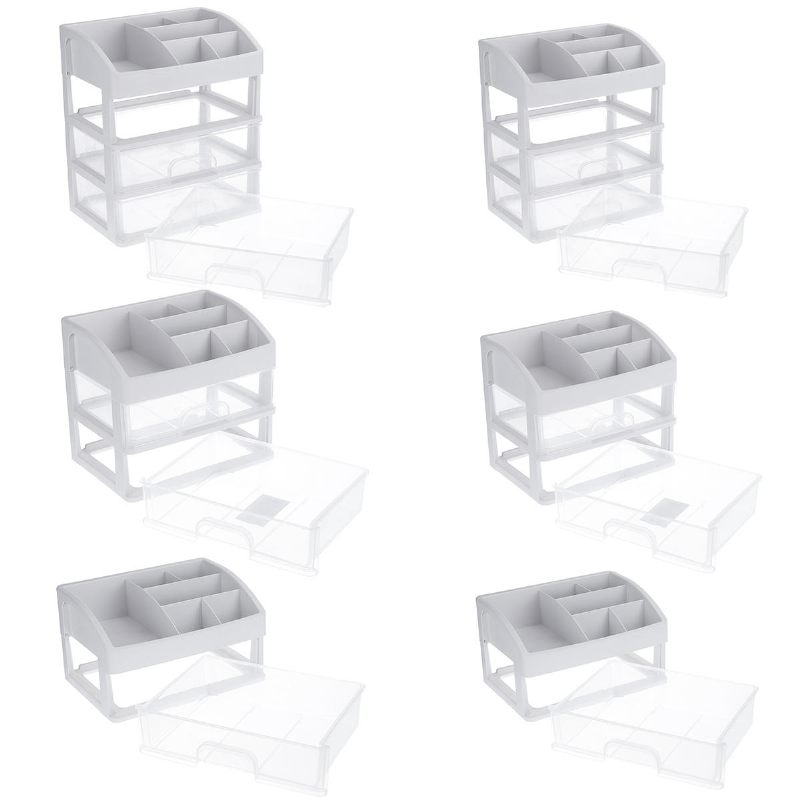 1/2/3 Sloja Clear Desktop Comestics Makeup Storage Ladica Organizator Box Container