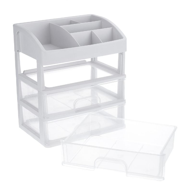 1/2/3 Sloja Clear Desktop Comestics Makeup Storage Ladica Organizator Box Container