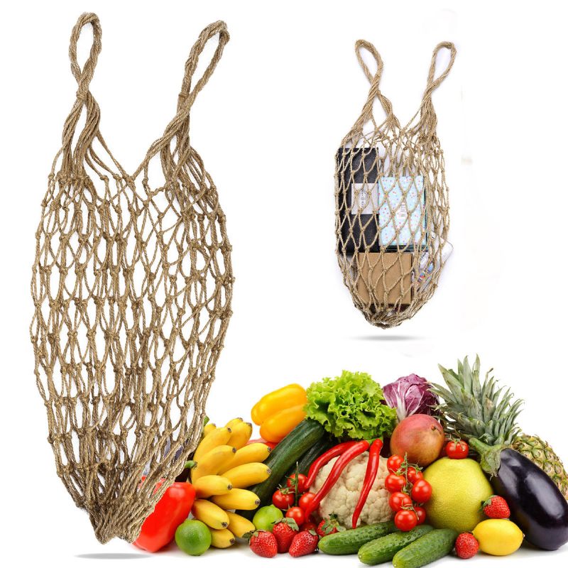 Mesh Jute String Net Shopping Torba Za Pohranu S Kratkom Ručkom Za Višekratnu Upotrebu