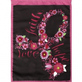 12.5" X 18" Vjera Nada Ljubav Vrtna Zastava Ružičasta Vrpca Svijest O Raku Dojke Cvjetni Ukrasi