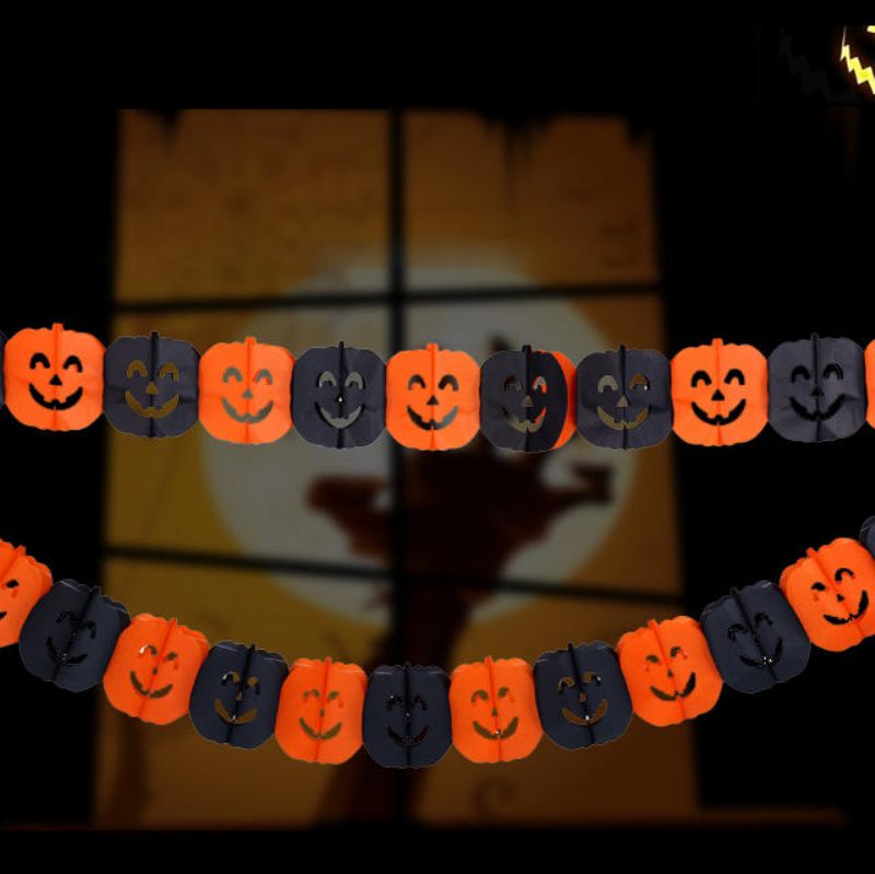 Halloween Viseći Papir Ghost Pumpkin Smiješna Vješalica Za Vrata Sklopiva Zabavna Oprema Za Zabavu