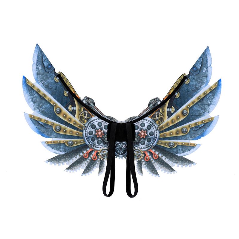 Mardi Gras Steampunk Gear Wings Cosplay Karnevalska Zabava Unisex Kostim Wing Rekvizite