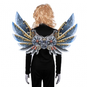 Mardi Gras Steampunk Gear Wings Cosplay Karnevalska Zabava Unisex Kostim Wing Rekvizite