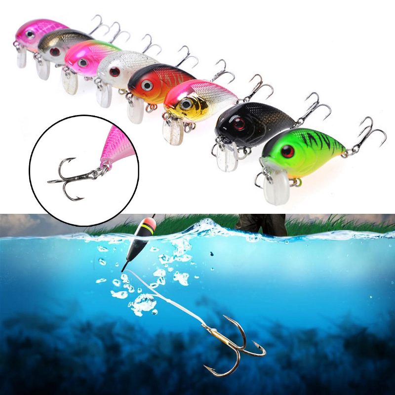 1 Kom 5 cm 8 G Wobbler Fat Crankbait Mamac Za Pecanje Umjetni Bas Tvrdi Pribor Za