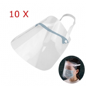 10 Komada Podesive Prozirne Zaštitne Maske Za Zaštitu Od Prskanja Otporne Na Prašinu Zaštitna Maska Za Cijelo Lice Štitnik Za Vizir