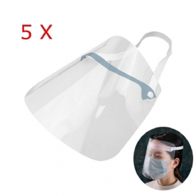 5 Kom. Podesiva Prozirna Maska Protiv Prskanja Otporna Na Prašinu Zaštita Za Cijelo Lice Sigurnosna Štitnik Za Vizir