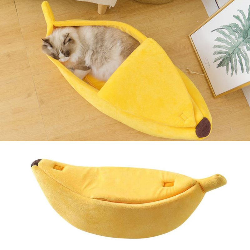 Banana Mačji Krevet Topla Izdržljiva Prijenosna Košara Za Kućne Ljubimce Jastuk Za Pse Potrepštine Za