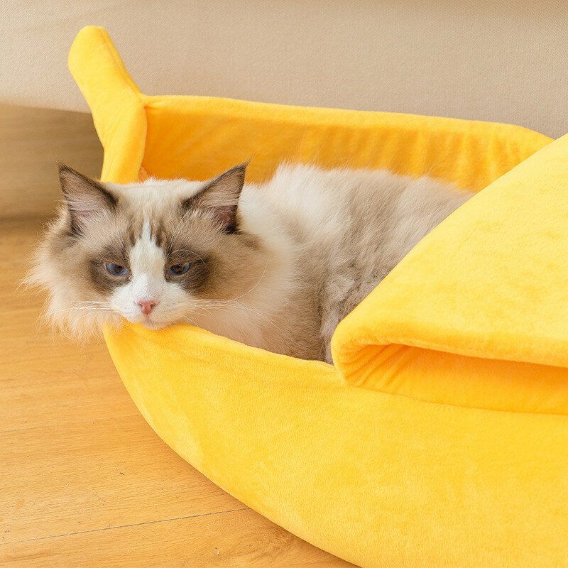 Banana Mačji Krevet Topla Izdržljiva Prijenosna Košara Za Kućne Ljubimce Jastuk Za Pse Potrepštine Za
