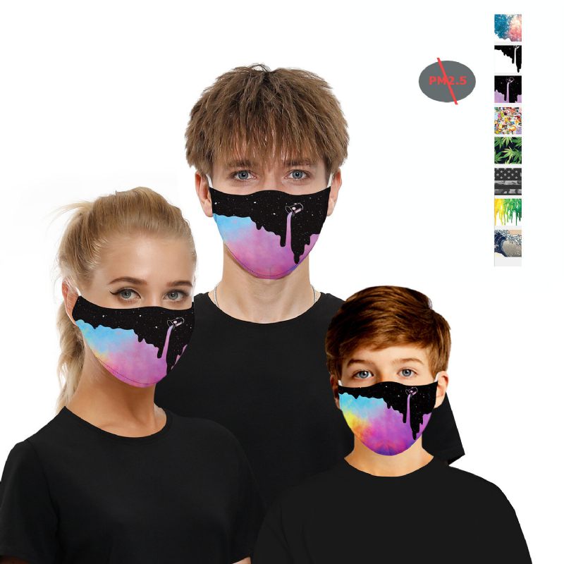 Ink/digital Series-double Chip Anti Pm2.5 Maska Za Lice Otporna Na Prašinu Prozračna Zaštitna Na Vjetar Za Sportove Na Otvorenom Biciklizam Penjanje