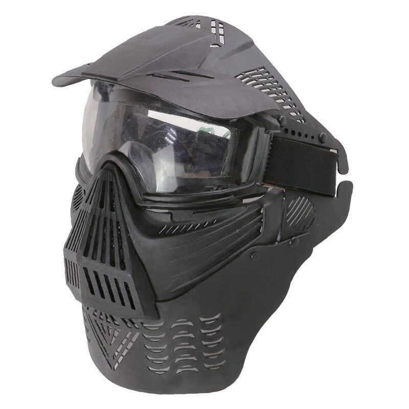 Mk017 Cs Čelična Maska Za Cijelo Lice Zaštitna Za Uho I Vrat Taktička Vojna Za Pucanje Igra Na Otvorenom Biciklizam Lov