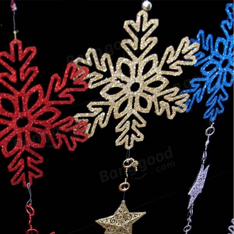 Božićna Zvijezda Snježna Pahulja Girlanda Viseći Privjesak Dekoracija Za Vrata I Prozore